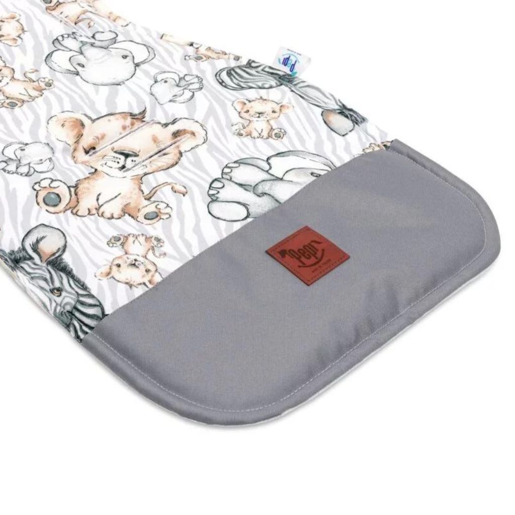 Babakocsi betét - Safari grey - pamut/velvet