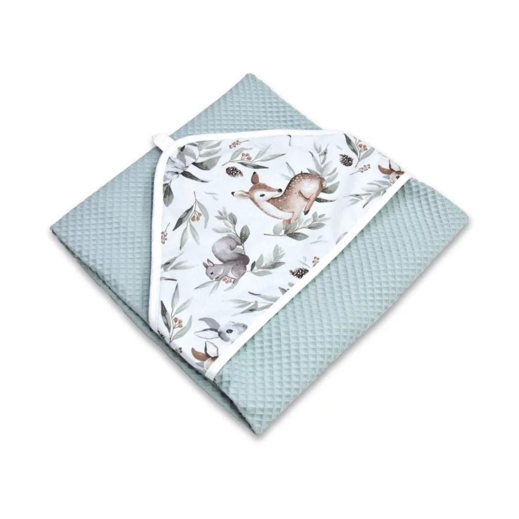 Fürdőszett: kapucnis törölköző és 2 kis törölköző - Green Groove