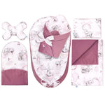 Baba szett 6 az 1-ben - Eledreams Pink - pamut/velvet