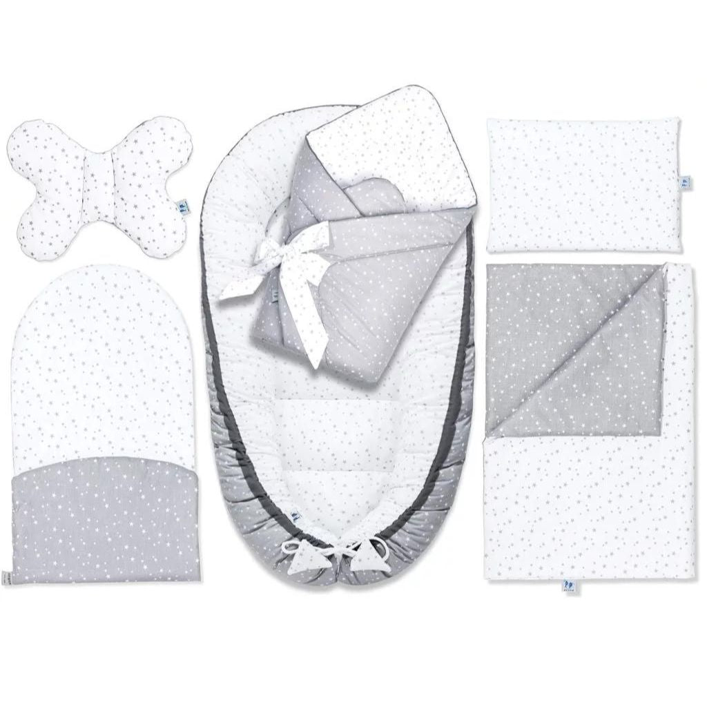 Baba szett 6 az 1-ben - Grey Galaxy - pamut