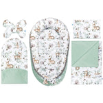 Baba szett 5 az 1-ben - Green Groove - pamut/velvet