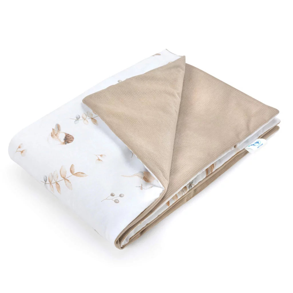 Szett 25x35-ös párna és 55x75-ös takaró – Lovely Bird cappucino – pamut/velvet