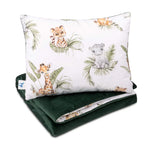 Szett 30×40-ös párna és 75×100-ös takaró – Afrimals – pamut/velvet