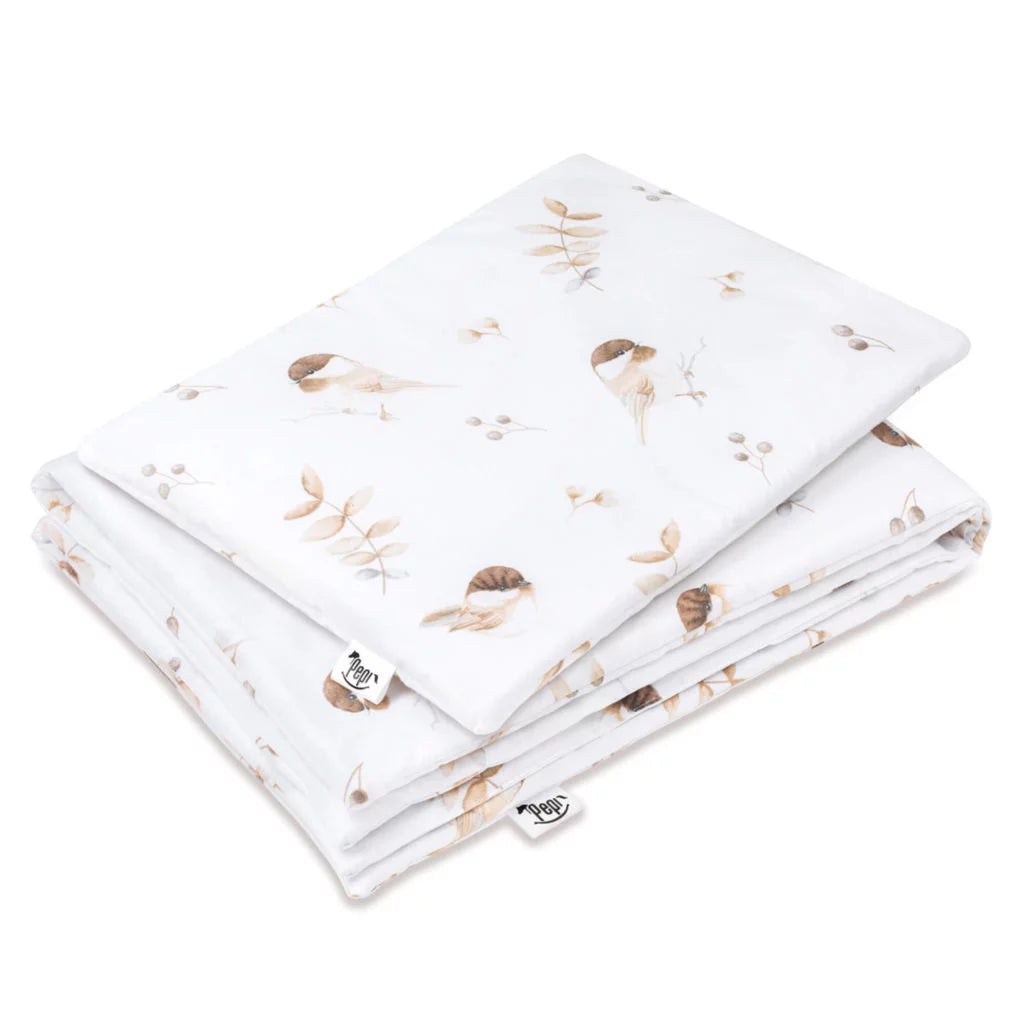 Szett 25x35-ös párna és 55x75-ös takaró – Lovely Bird – pamut