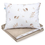 Szett 30×40-ös párna és 75×100-ös takaró – Lovely Bird cappucino – pamut/velvet