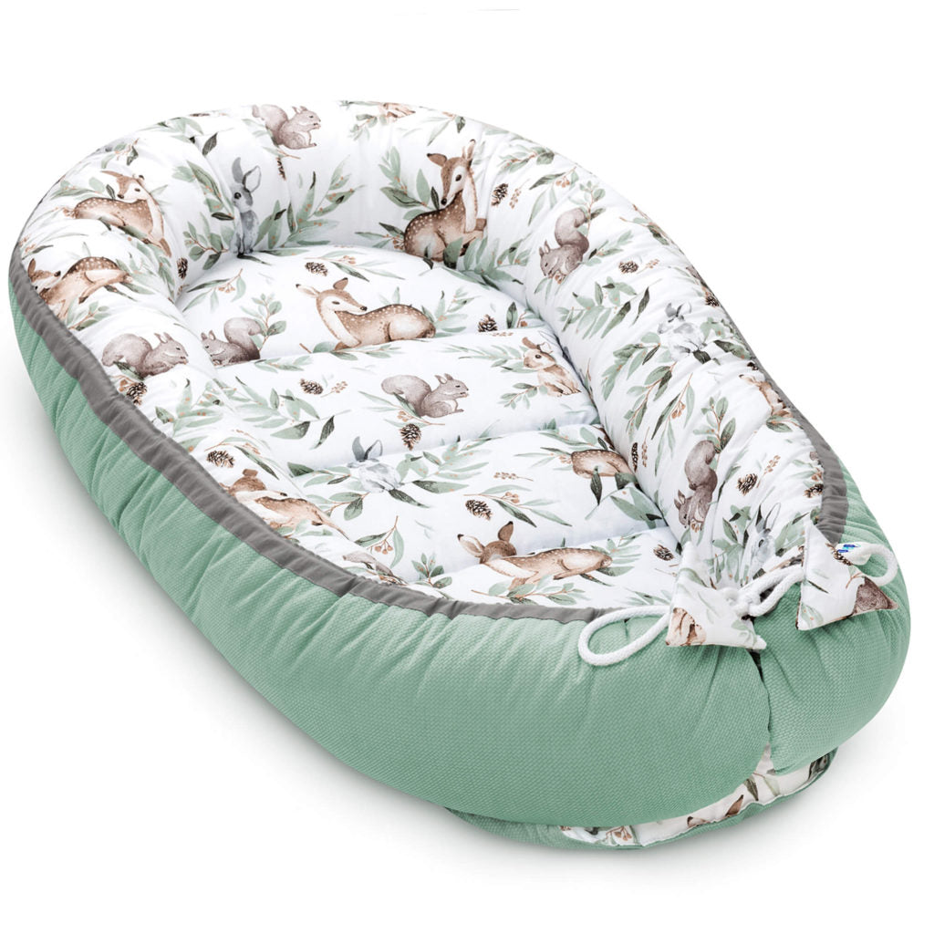 Babafészek - Green Groove - pamut/velvet