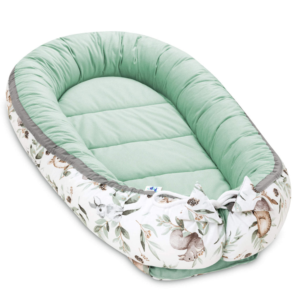 Babafészek - Green Groove - pamut/velvet