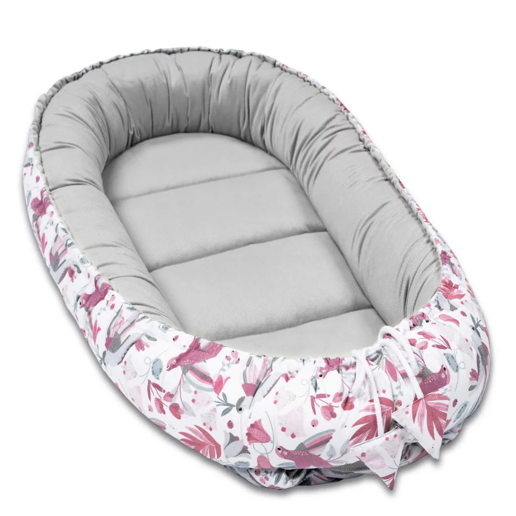 Babafészek - Hummingbird grey - pamut/velvet