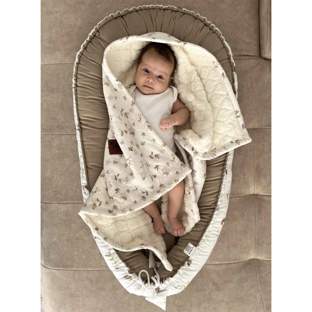 Baba szett 6 az 1-ben - Lovely Bird cappucino - pamut/velvet