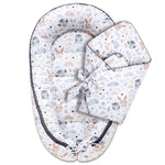 Babafészek és pólya szett - Forest Friends - pamut