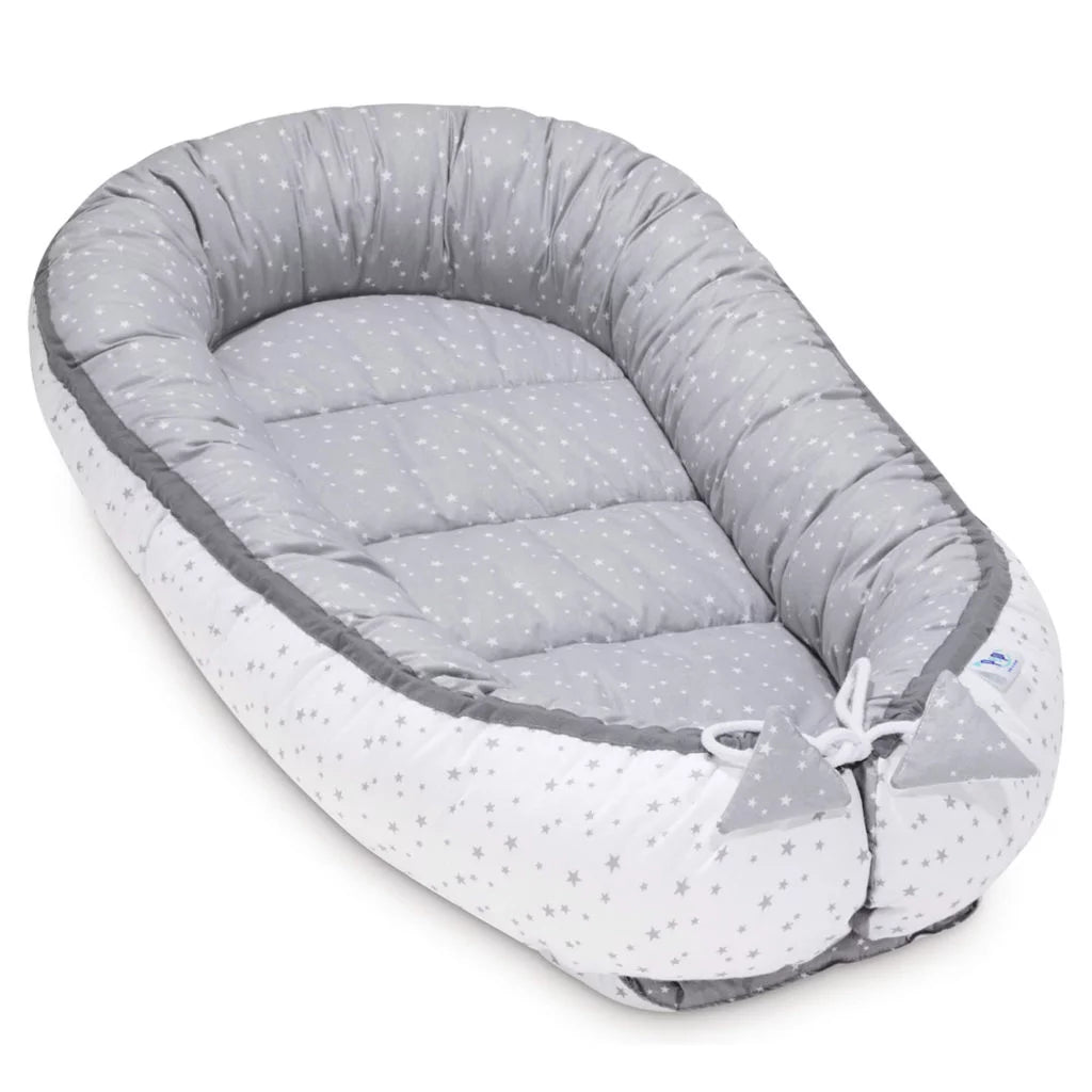 Babafészek és pólya szett - Grey Galaxy - pamut