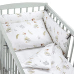 Ágyneműhuzat 4az1-ben - garnitúra kiságyba (90x120) lepedővel és rácsvédővel - Lady Goose