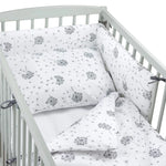 Ágyneműhuzat 4az1-ben - garnitúra kiságyba (90x120) lepedővel és rácsvédővel - Summer Wind