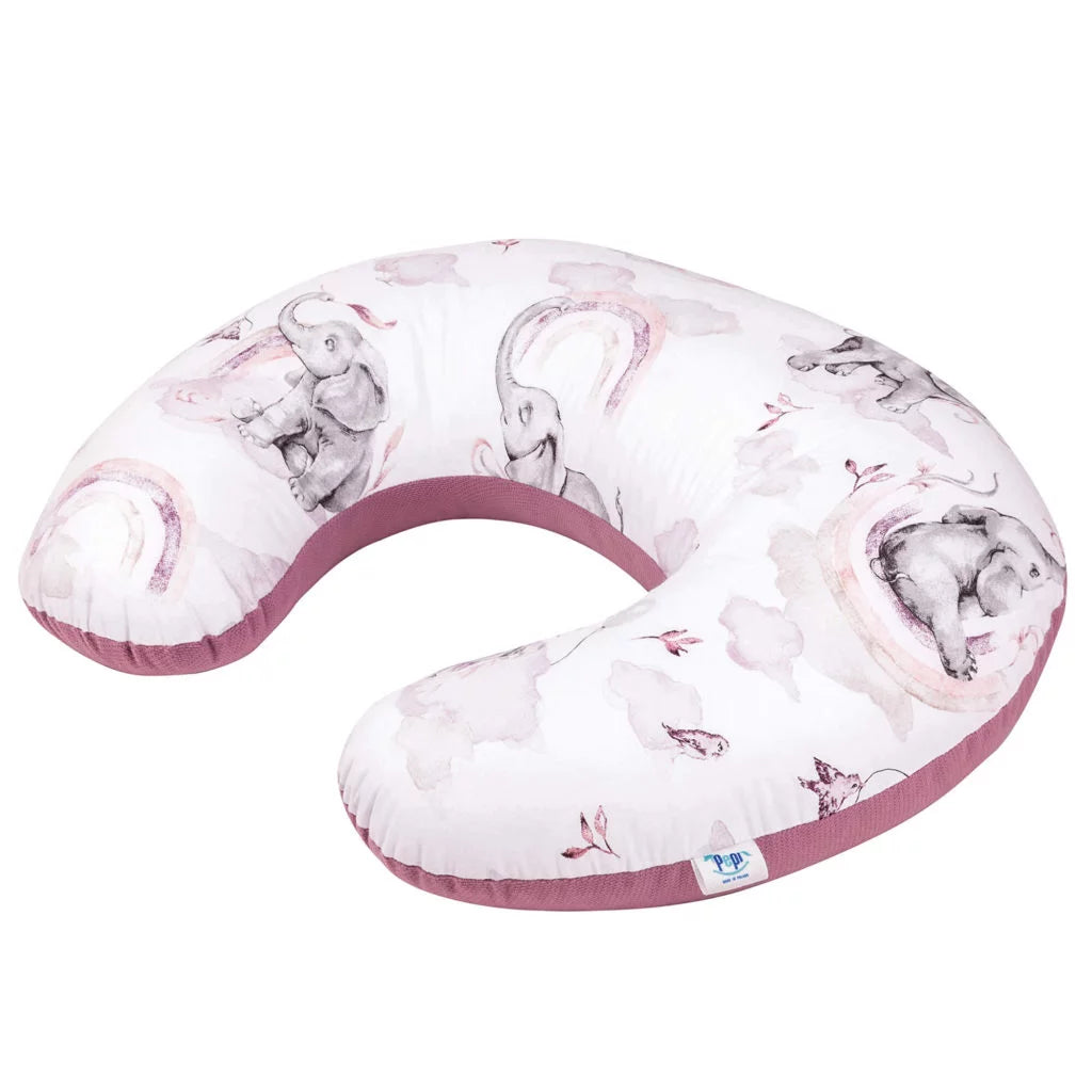 Kifli szoptatós párna - Eledreams Pink - pamut/velvet