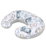 Kifli szoptatós párna - Safari grey - pamut/velvet