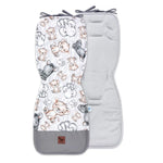 Babakocsi betét - Safari grey - pamut/velvet