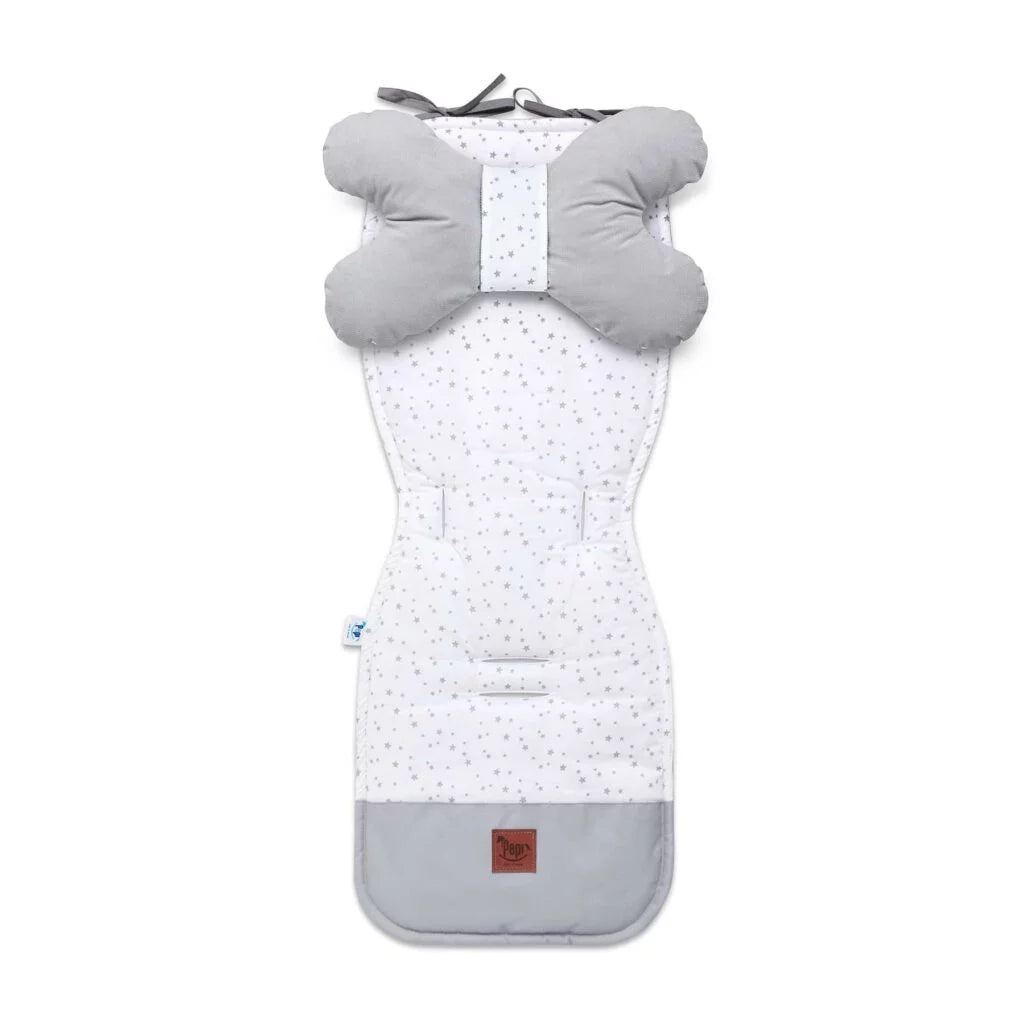 Babakocsi betét 5az1-ben szett - Grey Galaxy - pamut/velvet