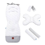 Babakocsi betét 5az1-ben szett - Grey Galaxy - pamut/velvet