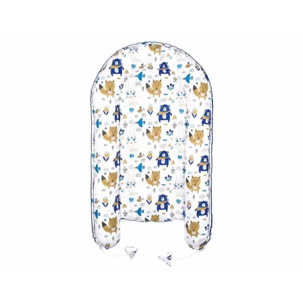 Babafészek - Blue Bear - pamut/velvet