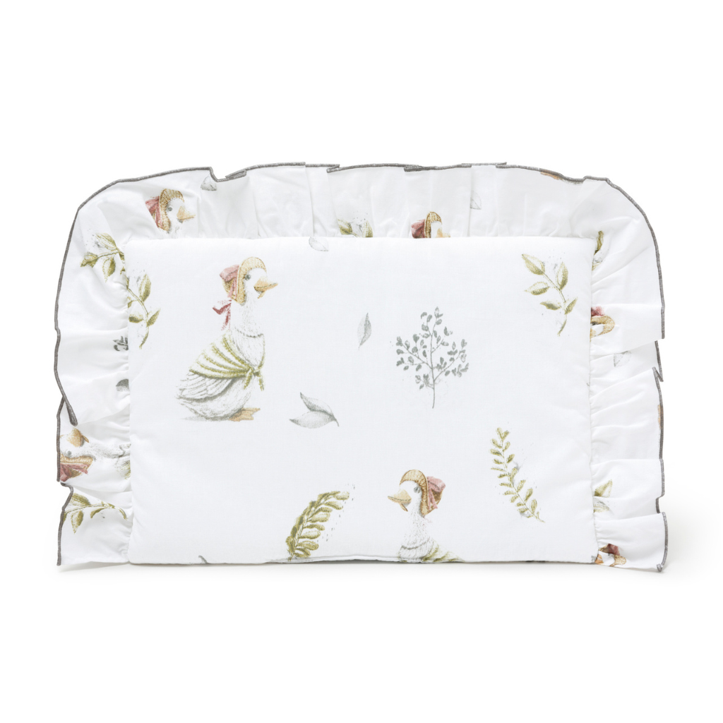 Lapos párna fodrokkal 25×35 - Lady Goose - pamut