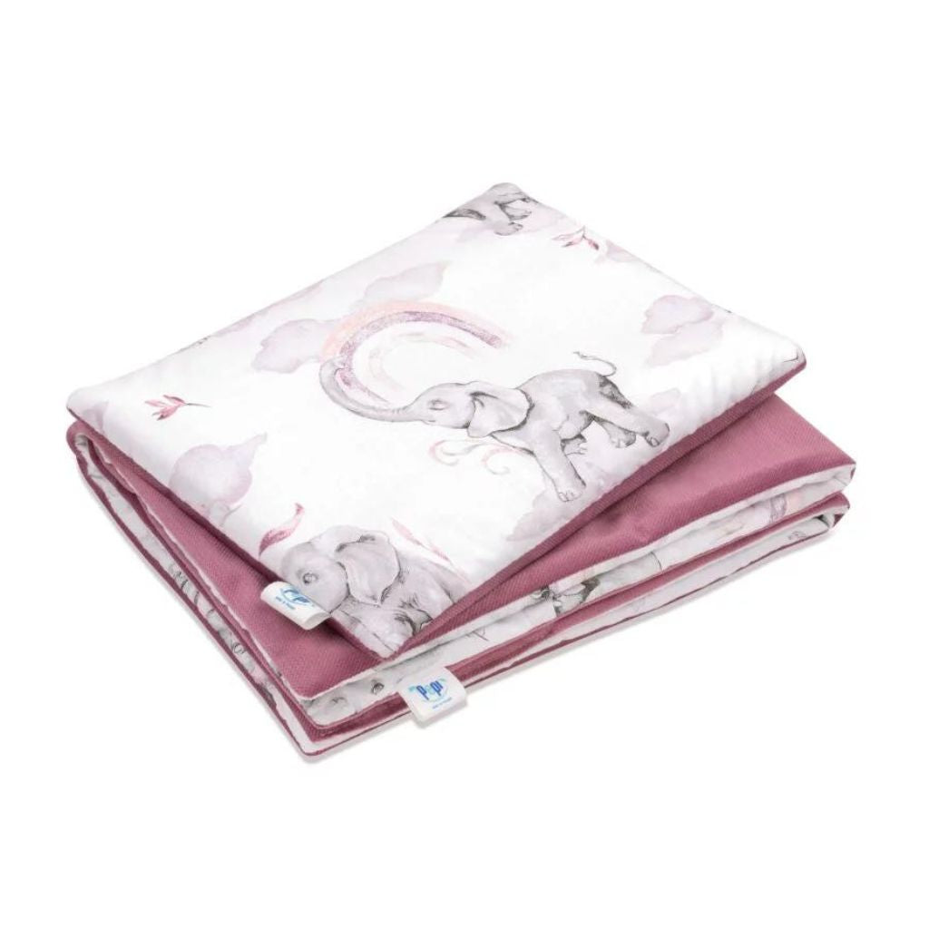 Szett 25x35-ös párna és 55x75-ös takaró – Eledreams Pink – pamut/velvet