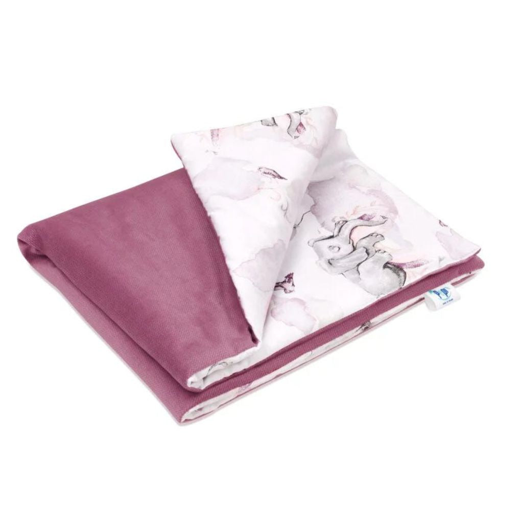Szett 25x35-ös párna és 55x75-ös takaró – Eledreams Pink – pamut/velvet