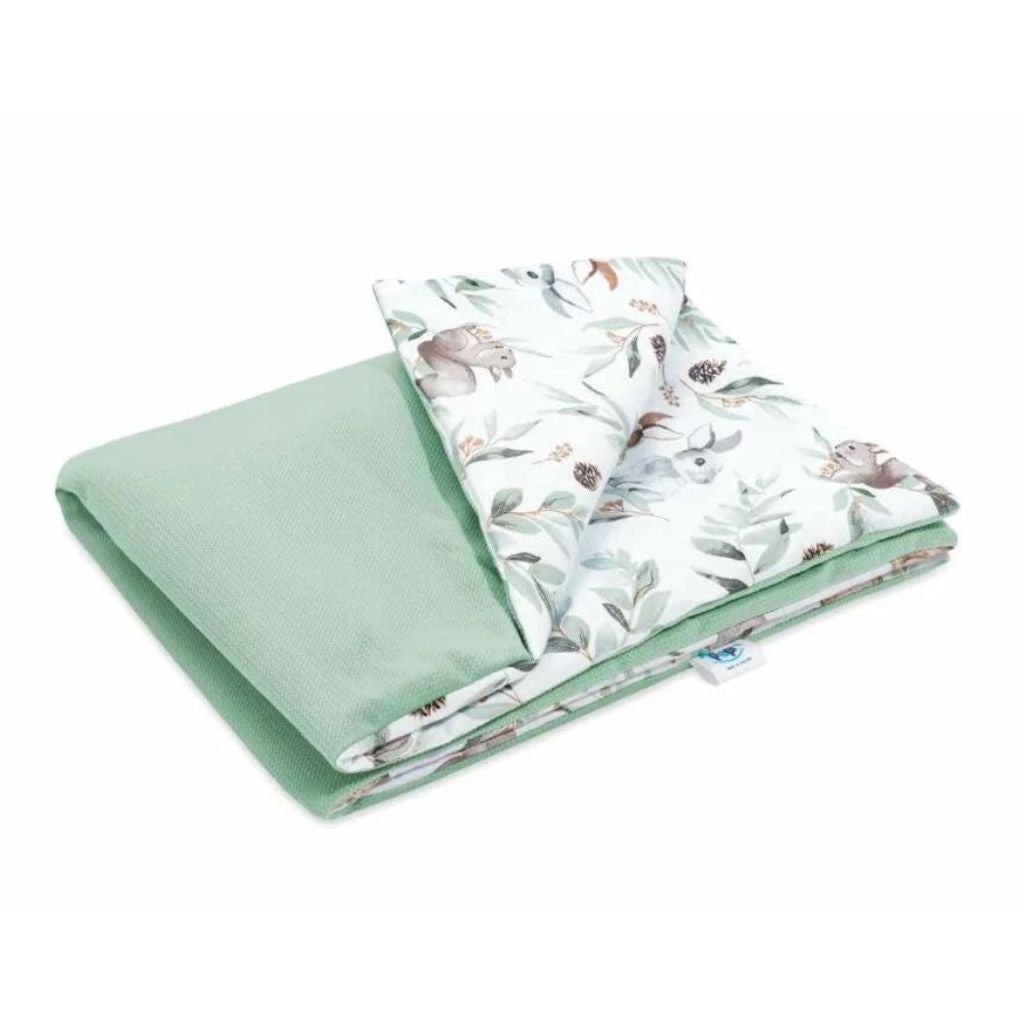 Szett 25x35-ös párna és 55x75-ös takaró – Green Groove – pamut/velvet