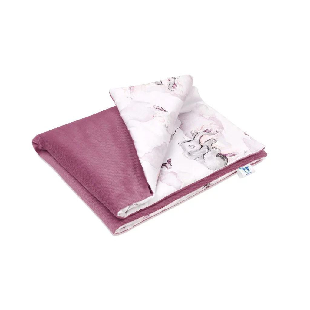 Szett 30×40-ös párna és 75×100-ös takaró – Eledreams Pink – pamut/velvet