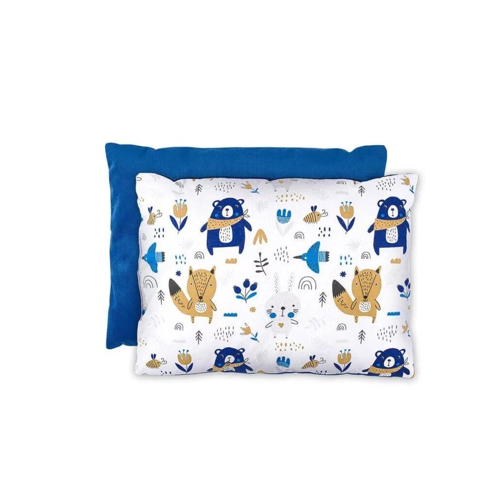 Szett 30×40-ös párna és 75×100-ös takaró – Blue Bear – pamut/velvet