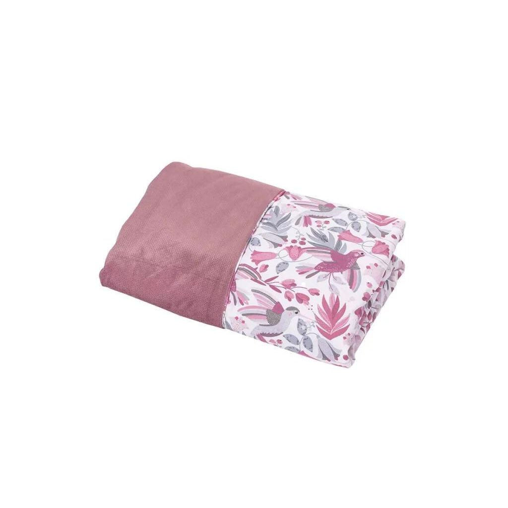Szett 30×40-ös párna és 75×100-ös takaró – Hummingbird old rosa – pamut/velvet