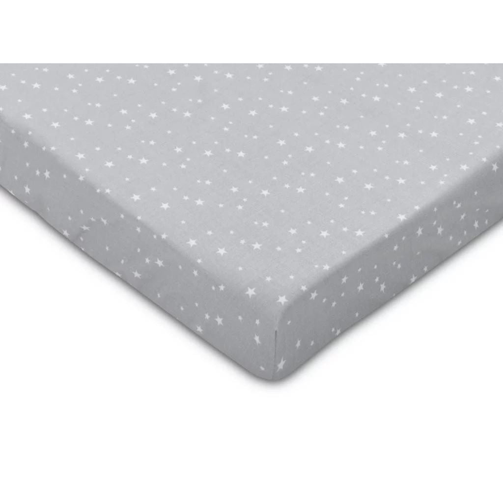 Lepedő pamut kiságyba gumis 60x120 - White Galaxy