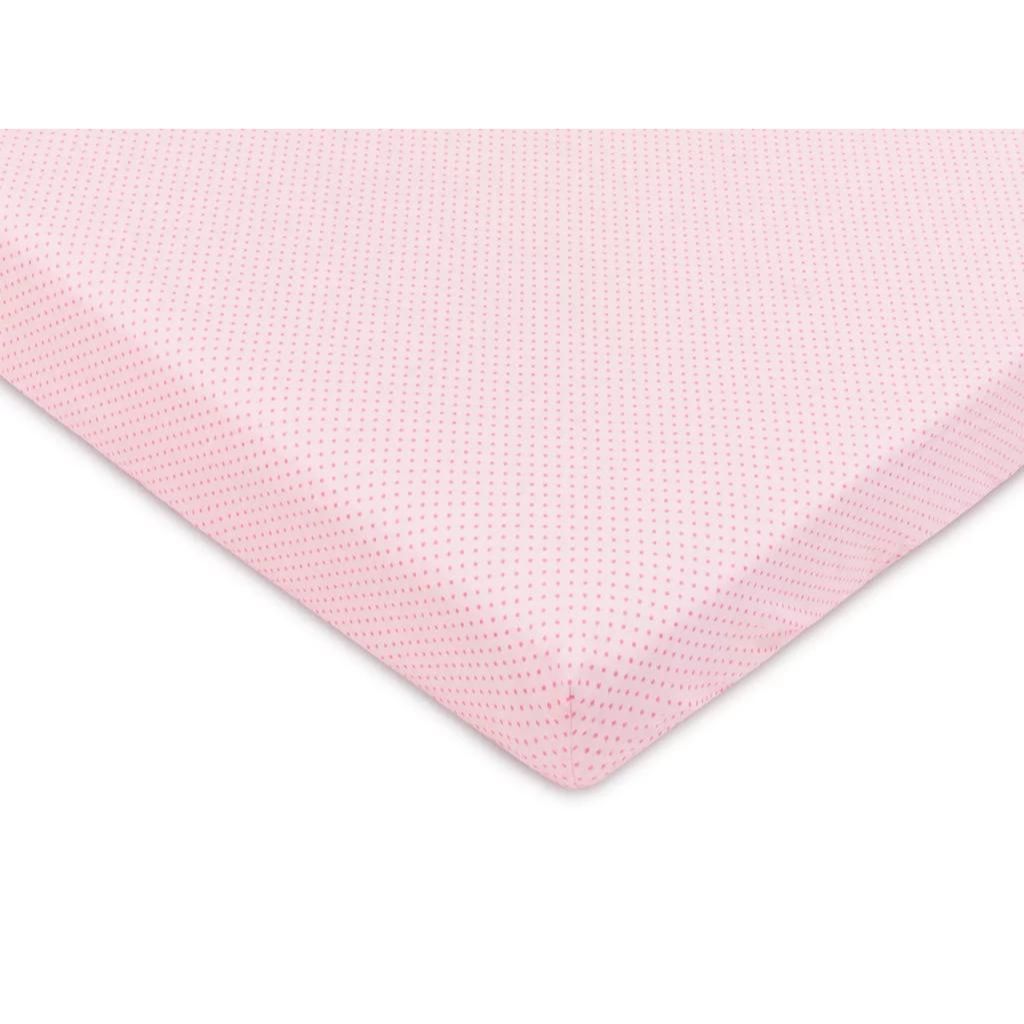 Lepedő pamut kiságyba gumis 60x120 - Dots Pink