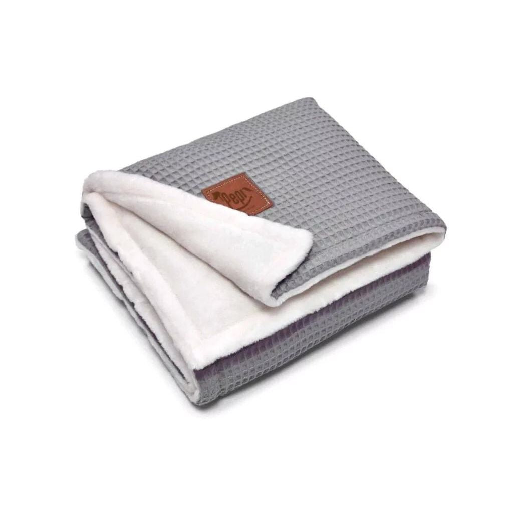 Téli takaró 55×75 - grey - plüss/gofri pamut