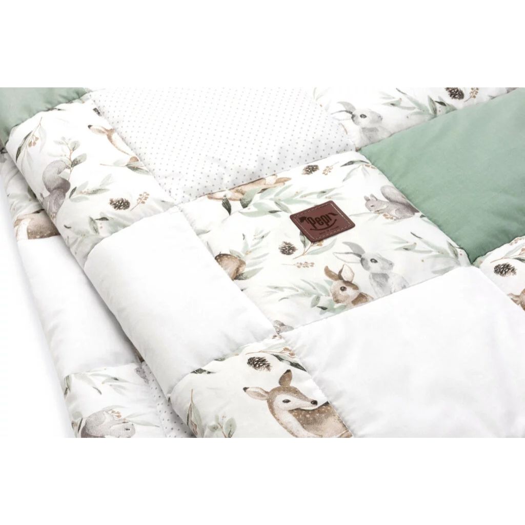 Paplan PATCHWORK 100x140 - Green Groove - pamut