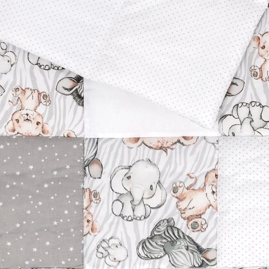 Párnahuzat patchwork 60×40 - Safari - pamut