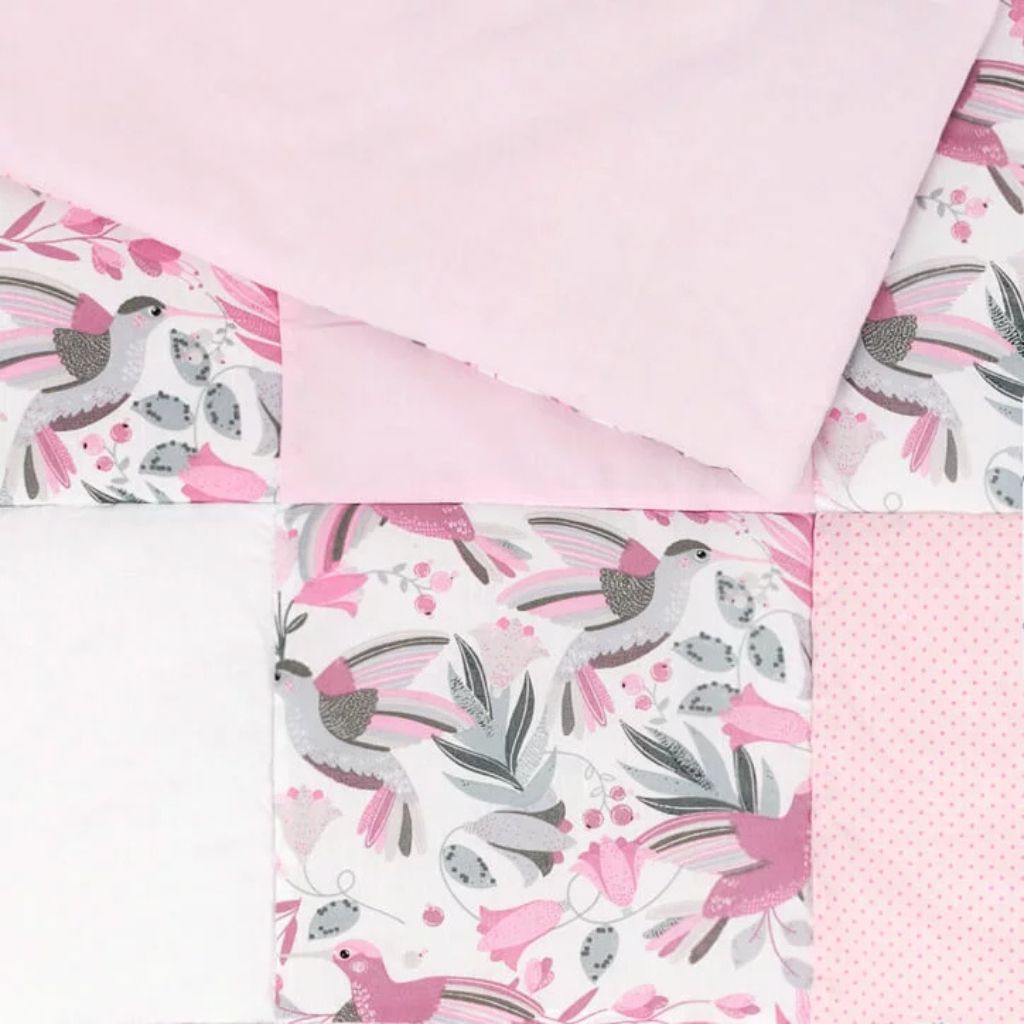 Párnahuzat patchwork 60×40 - Hummingbird - pamut