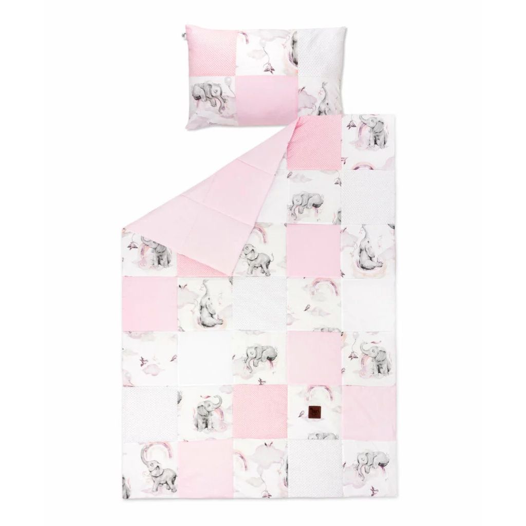 Patchwork paplan 100x140 párnahuzattal 40x60 - Eledreams Pink - pamut