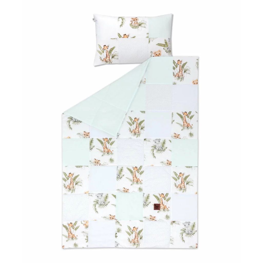 Patchwork paplan 100x140 párnahuzattal 40x60 - Afrimals - pamut