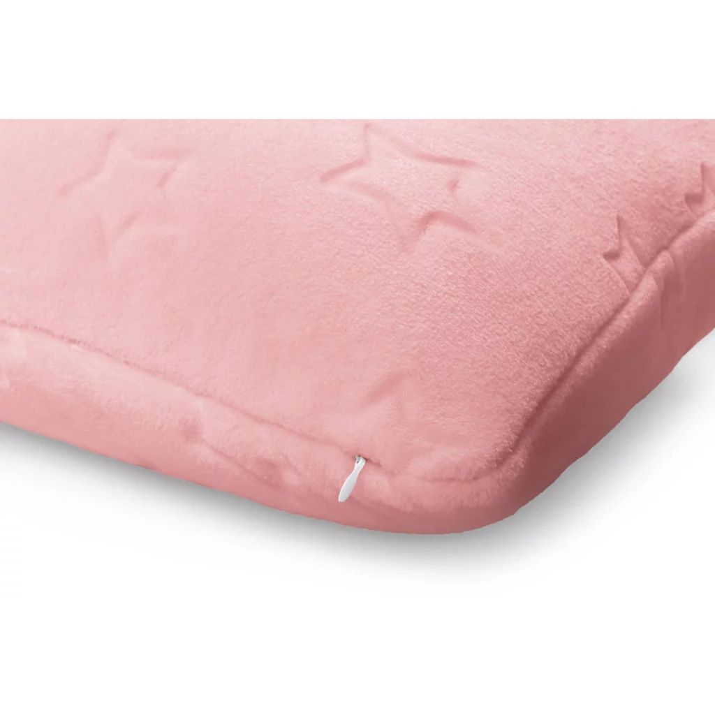 Csillagos párnahuzat 50×50 - coral - plüss