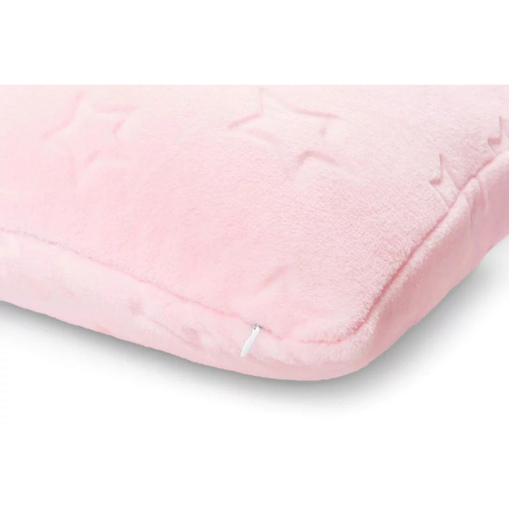 Csillagos párnahuzat 50×50 - powder pink - plüss