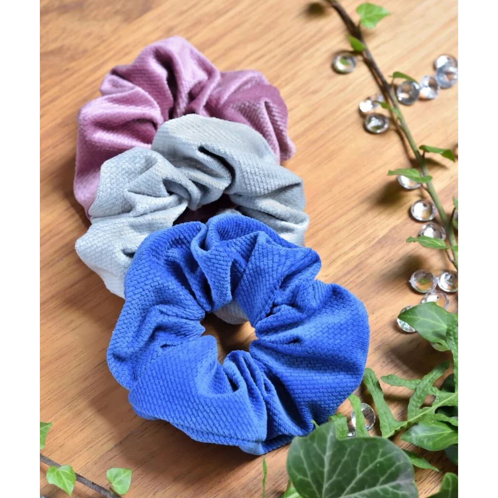 Velvet Scrunchie hajgumi - jeans