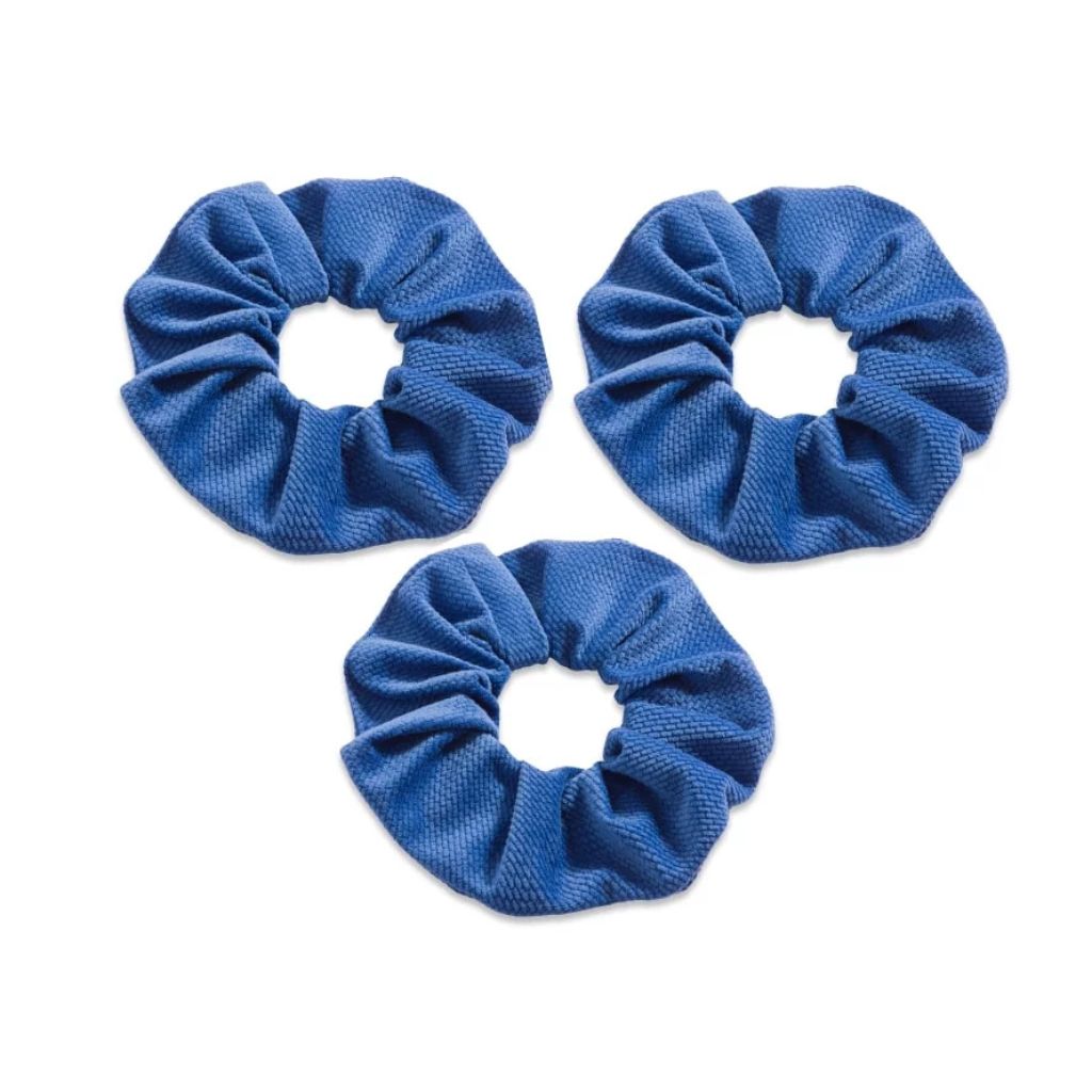 Velvet Scrunchie hajgumi - blue
