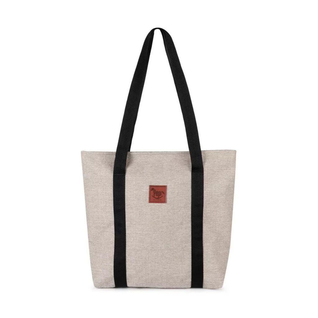 Shopper táska cipzárral - ecru linen