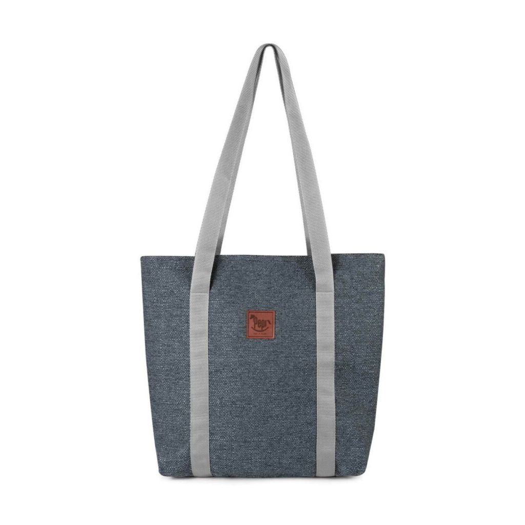 Shopper táska cipzárral - jeans linen