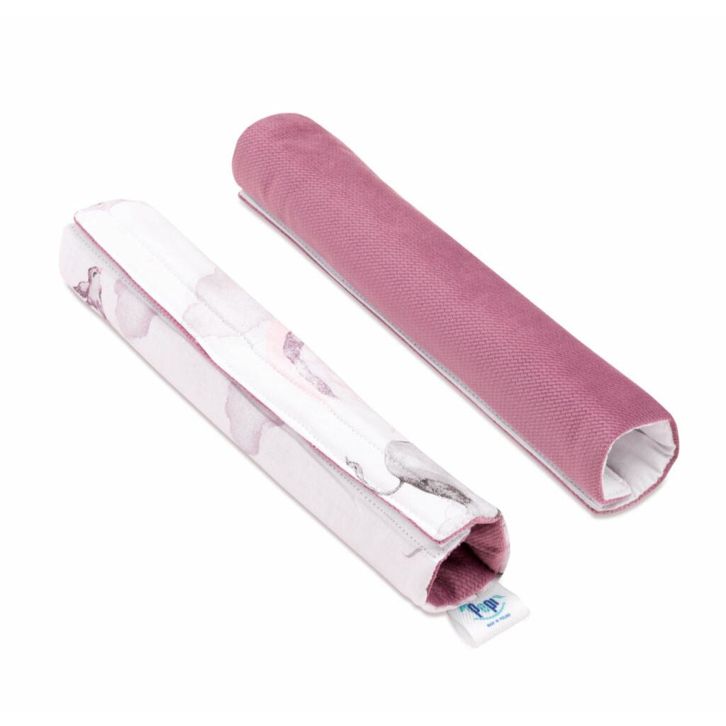 Biztonsági öv védők babakocsihoz - Eledreams Pink - pamut/velvet