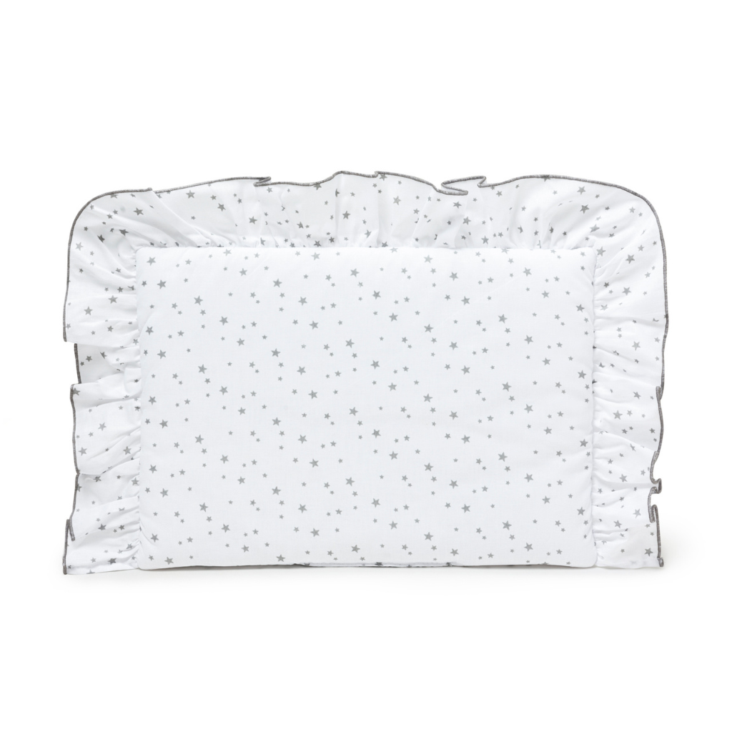 Lapos párna fodrokkal 25×35 - Grey Galaxy - pamut
