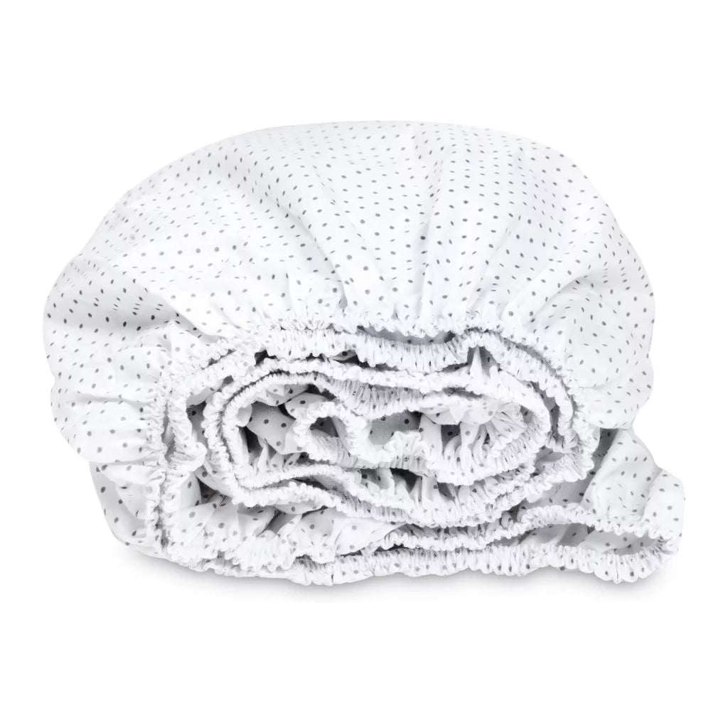 Lepedő pamut kiságyba gumis 60x120 - Dots White