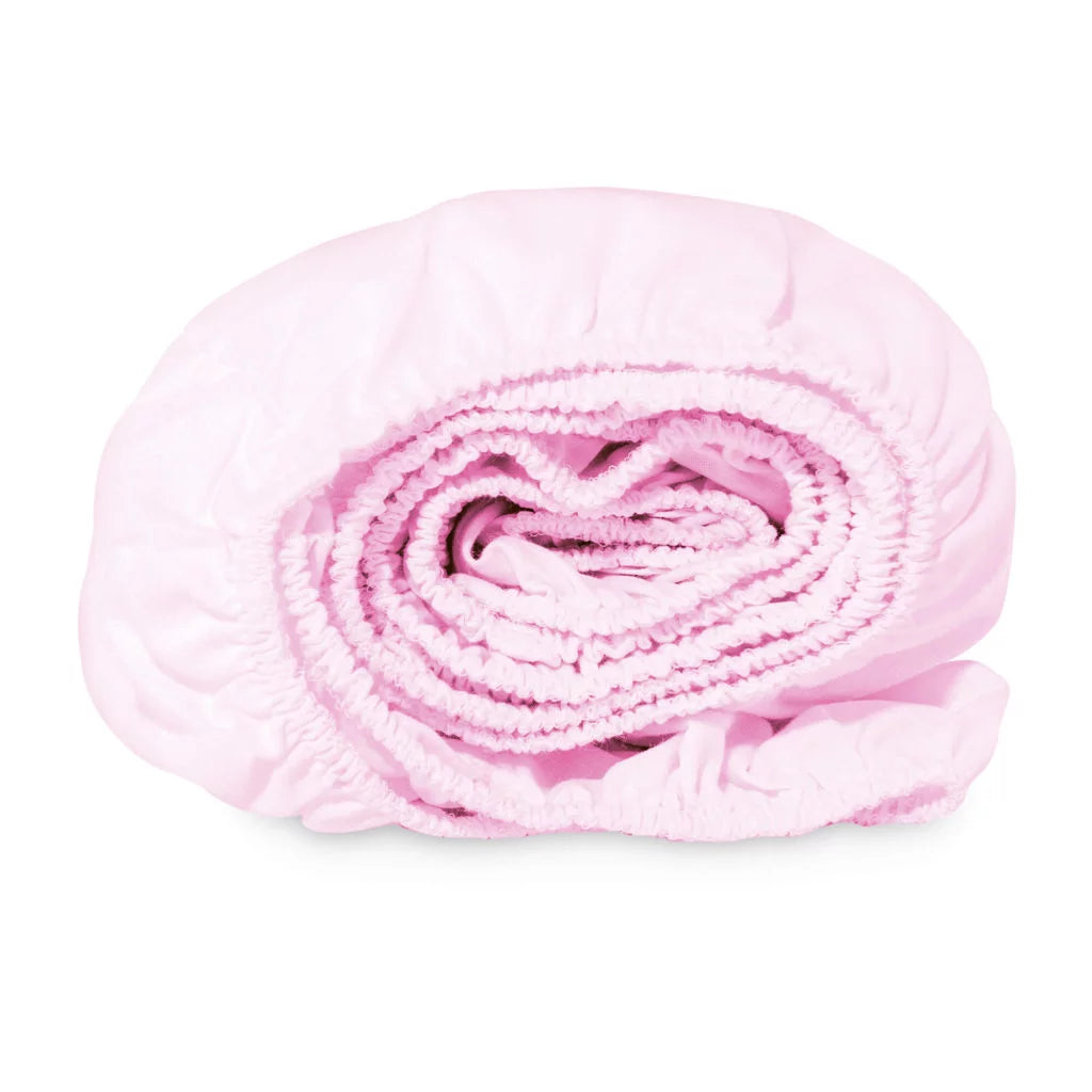 Lepedő pamut kiságyba gumis 60x120 - Puder Rose