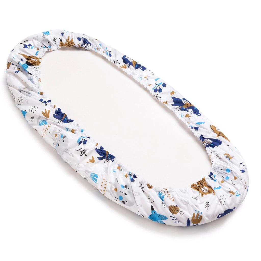 Lepedő mózeskosárba gumis - Blue Bear