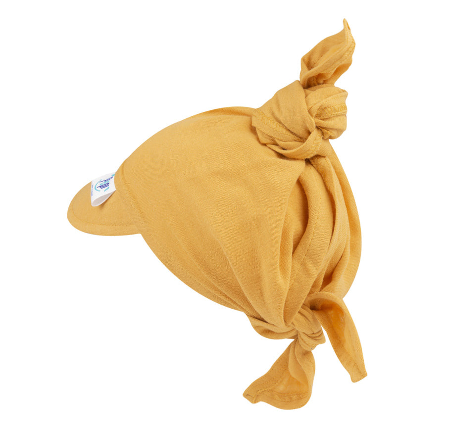 PREMIUM muszlin kendő napellenzővel M – yellow